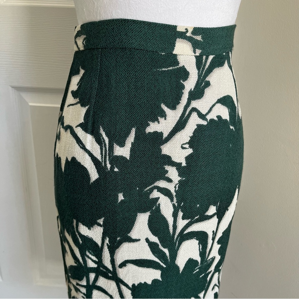 RARE Vintage Prada SS01 Floral Print Mini Short Pencil Skirt Green White 38 2 - Picture 5 of 14